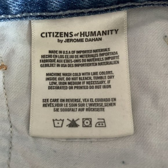 Womens COH Citizens of Humanity Cora High Rise Relaxed Crop Button Fly Jeans 28 - Picture 9 of 10